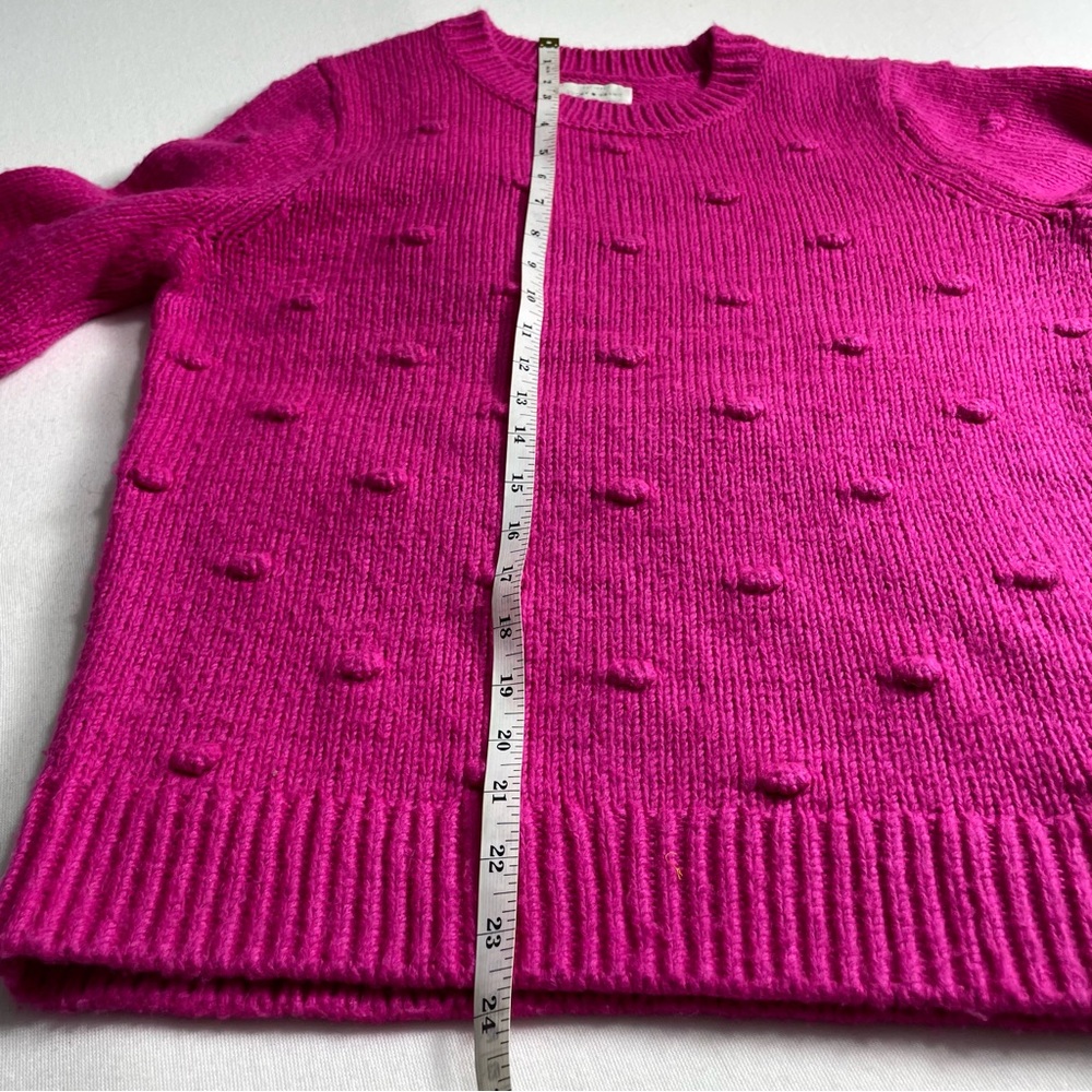 Lucky Brand Bobble Stitch Crewneck Cotton Blend Knit Sweater - Picture 10 of 11